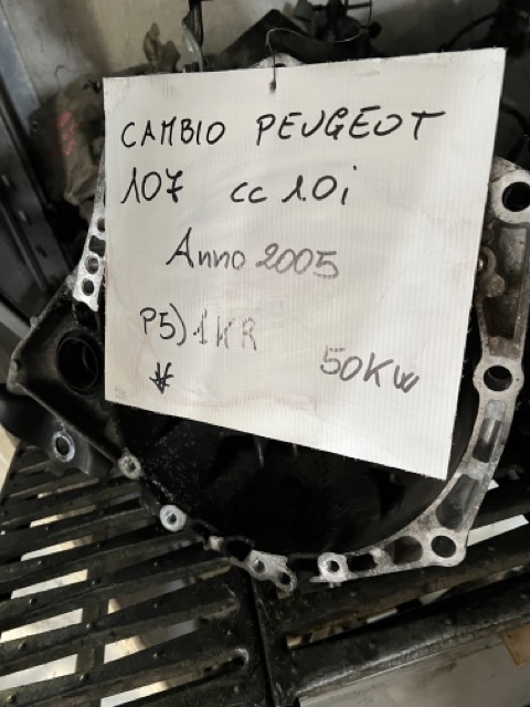 Cambio Peugeot 107 cc.1.0 i Anno 2005 Codice Motore 1KR 50Kw