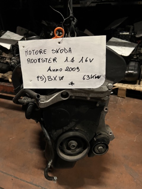 Motore Skoda Roomster 1.4 16v bz.  Anno 2009  Codice Motore BXW 63Kw