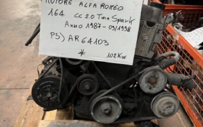 Motore Alfa Romeo 164 2.0 Twin Spark Anno 1987 al 09/1998 Codice Motore AR64103 102 Kw