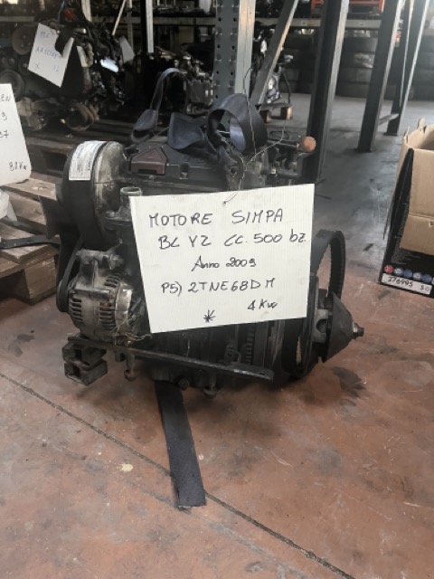 Motore Simpa BL YZ cc.500 Bz. Anno 2009 Codice Motore 2TNE68DM 4Kw