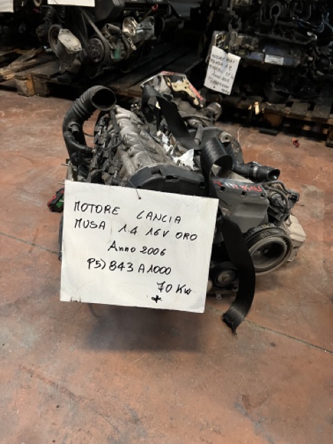 Motore Lancia Musa 1.4 16V Oro 5P Anno 2006 Codice Motore 843A1000 70Kw