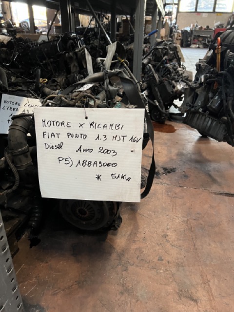 Motore per Ricambi Fiat Punto 1.3 MJT 16V Diesel 2003 Codice Motore 188A9000 51kw