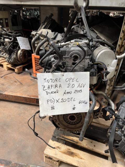 Motore Opel Zafira 2.0 126V Diesel Anno 1999 Codice Motore X20DTL 60Kw