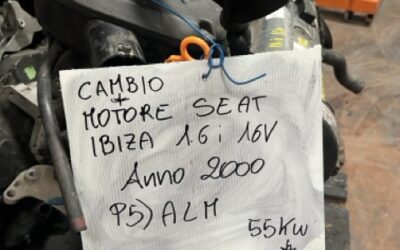 Motore e Cambio Seat Ibiza 1.6i 16V Anno 2000 Codice Motore ALM 55KW