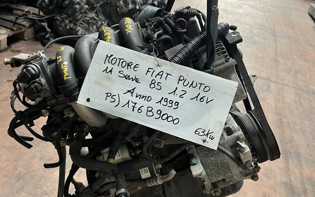 Motore Fiat Punto 1A Serie 85 1.2 16V Anno 1999 Codice Motore 176B9000 63KW