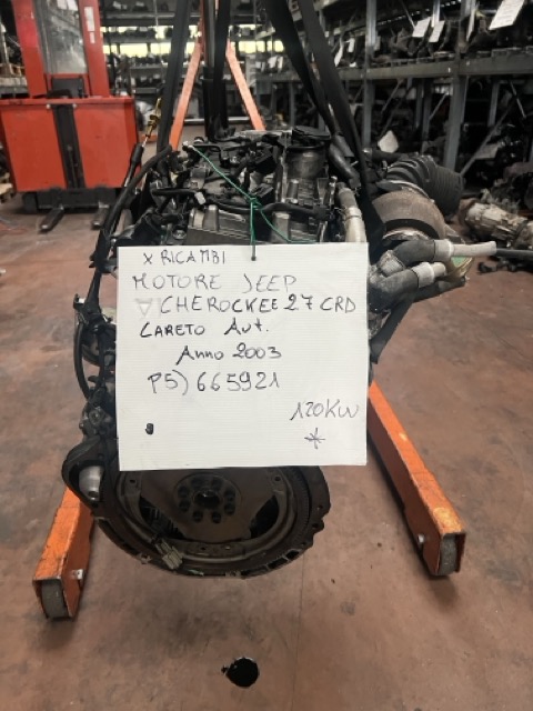 Motore per Ricambi Jeep Grand Cherockee 2.7 CRD Lareto Automatica Anno 2003 Codice Motore 665921 120KW
