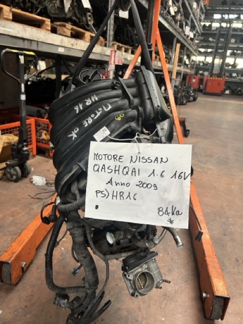 Motore Nissan Qashqai 1.6 16V Anno 2009 Codice Motore HR16 84KW