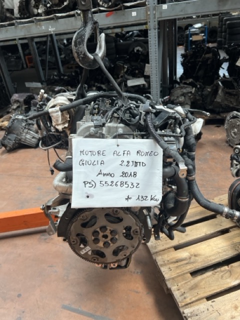 Motore Alfa Romeo Giulia 2.2 JMTD Anno 2018 Codice motore 55268532 132KW