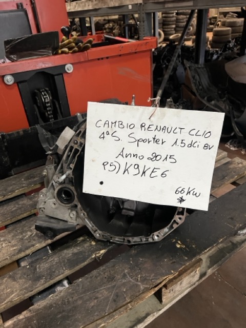 Cambio Renault Clio 4a serie Sporter 1.5 dCi 8V Anno 2015 Codice Motore K9KE6 66KW