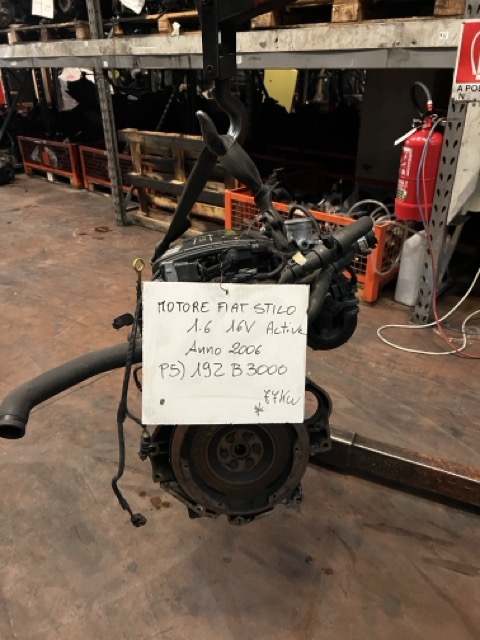 Motore Fiat Stilo 1.6 16V Active Anno 2006 Codice Motore 192B3000 77KW