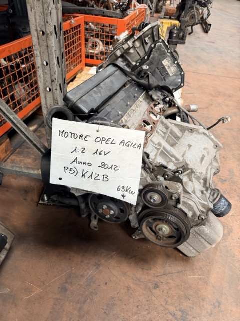 Motore Opel Agila 1.2 16V Anno 2012 Codice Motore K12B 69KW