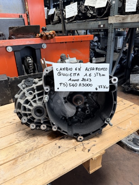 Cambio 6M Alfa Romeo Giulietta 1.6 JTDm Anno 2013 Codice Motore 540A3000 77KW