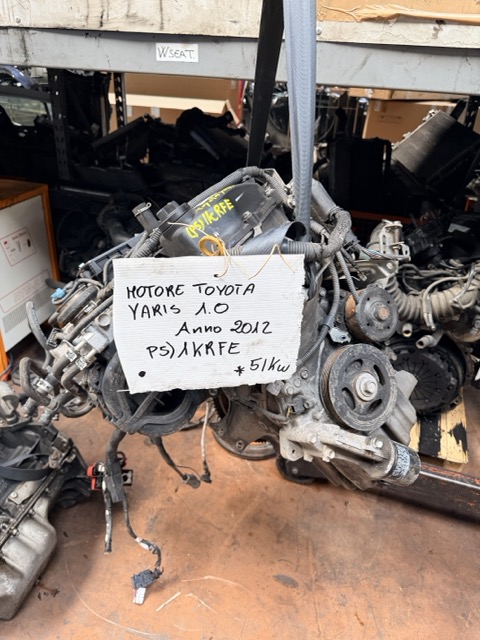 Motore Toyota Yaris 1.0 Anno 2012 Codice Motore 1KRFE 51KW