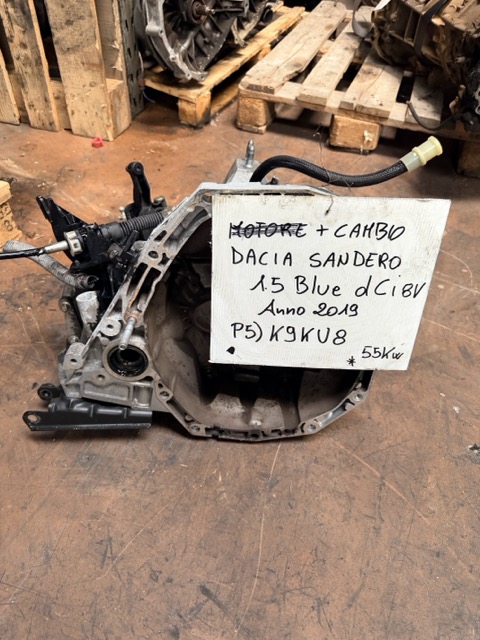 Cambio Dacia Sandero 1.5 Blue dCi 8V Anno 2019 Codice Motore K9KU8 55KW