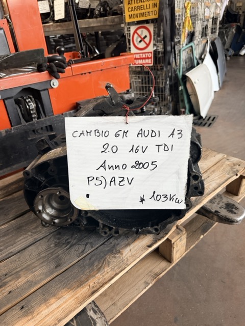 Cambio 6M Audi A3 2.0 16V TDI Anno 2005 Codice Motore AZV 103KW
