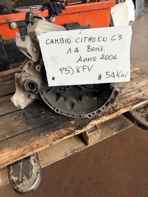 Cambio Citroen C3 1.4 Benz. Anno 2004 Codice Motore KFV 54KW